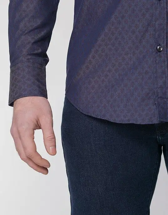 Рубашка Pierre Cardin из эксклюзивной коллекции Le Bleu в фиолетовом цвете