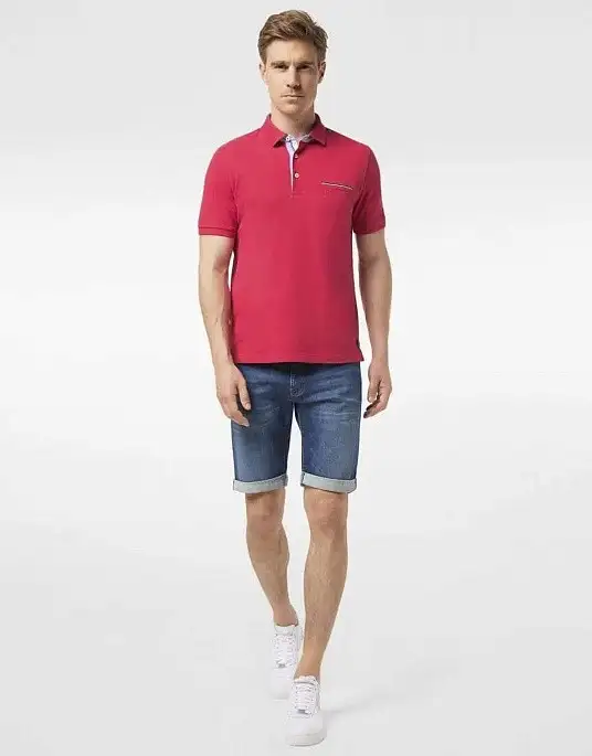 Pierre Cardin shorts from the Future Flex collection, blue with frayed