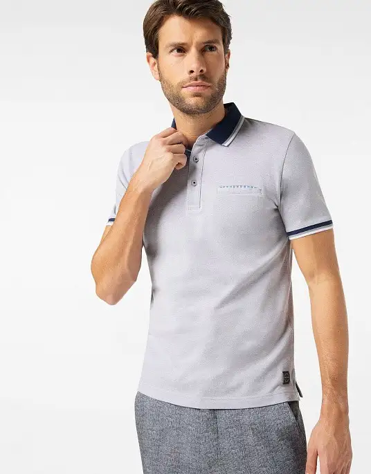 Поло Pierre Cardin из коллекции Air Touch в сером цвете