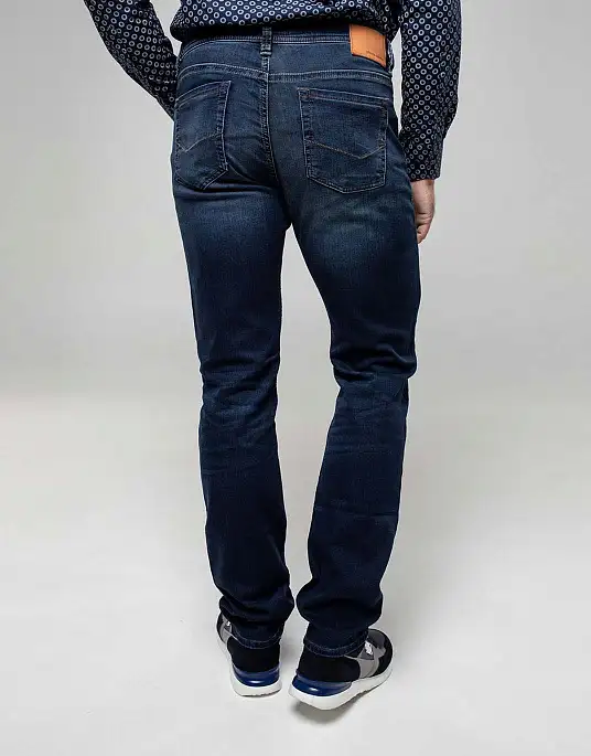 Jeans blue with frayed from the Denim Knit collection by Pierre Cardin
