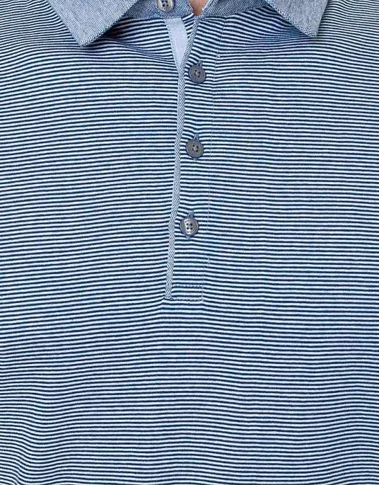 Pierre Cardin polo from the exclusive Le Bleu collection in blue stripes