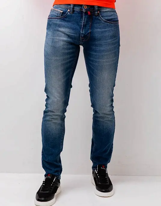 Pierre Cardin jeans from the Selvedge collection in distressed blue
