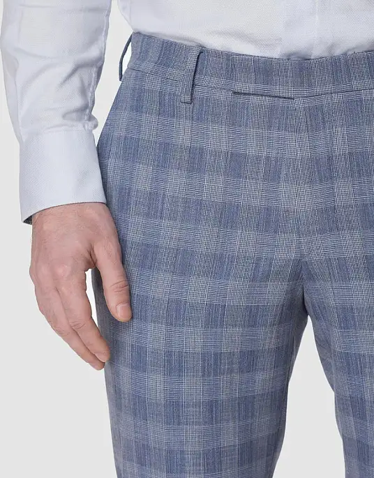 Pierre Cardin suit from the Future Flex collection in blue plaid