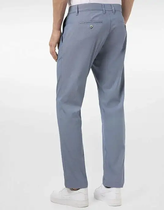Pierre Cardin trousers - flats with a slant pocket from the Future Flex collection in a blue shade