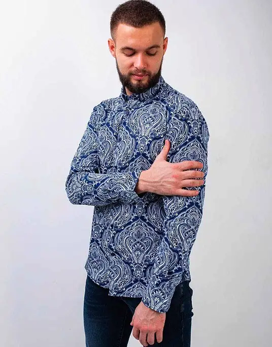 Men's blue shirt by Pierre Cardin