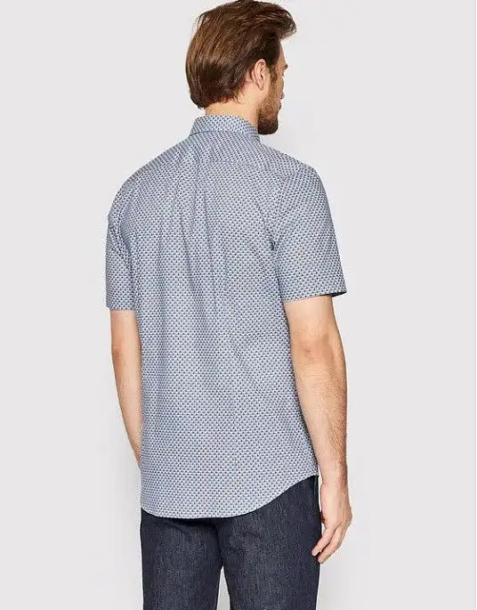 Pierre Cardin shirt from the Future Flex collection with short sleeves in blue