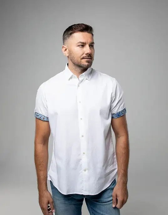 Pierre cardin sale short sleeve shirt