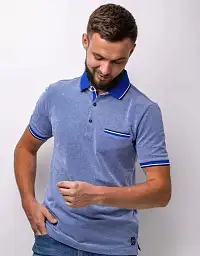 Чоловіча футболка - поло Air Touch в синьому кольорі від Pierre Cardin