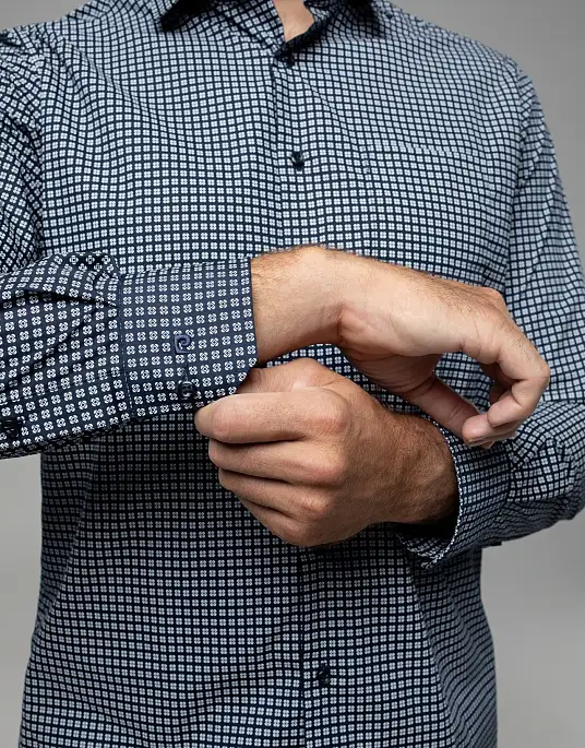 Pierre Cardin shirt in gray color with print