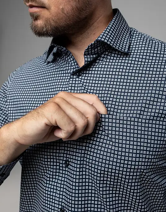 Pierre Cardin shirt in gray color with print