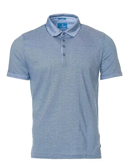 Pierre Cardin polo from the exclusive Le Bleu collection in blue stripes