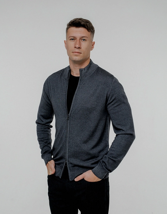 ⏩Pierre Cardin zip-up sweater in merino wool 5037/9002