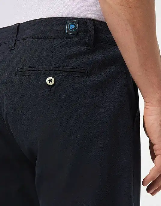Pierre Cardin flats trousers with slant pockets Future Flex collection in dark blue