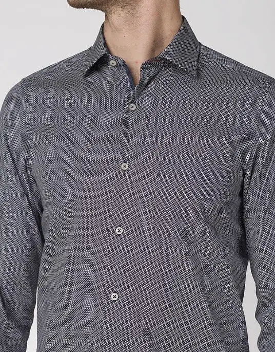 Рубашка Pierre Cardin из серии Cotton Comfort в сером цвете