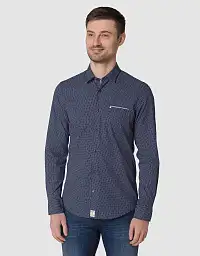 Сорочка Pierre Cardin із серії Denim Story у синьому кольорі з візерунком