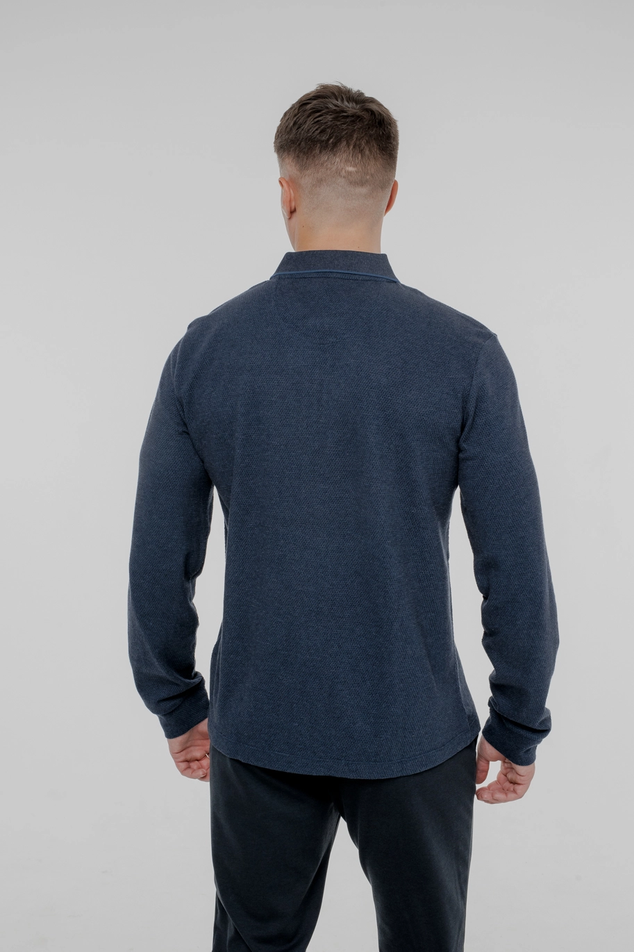 Pierre Cardin long sleeve polo shirt with a zipped collar 3029