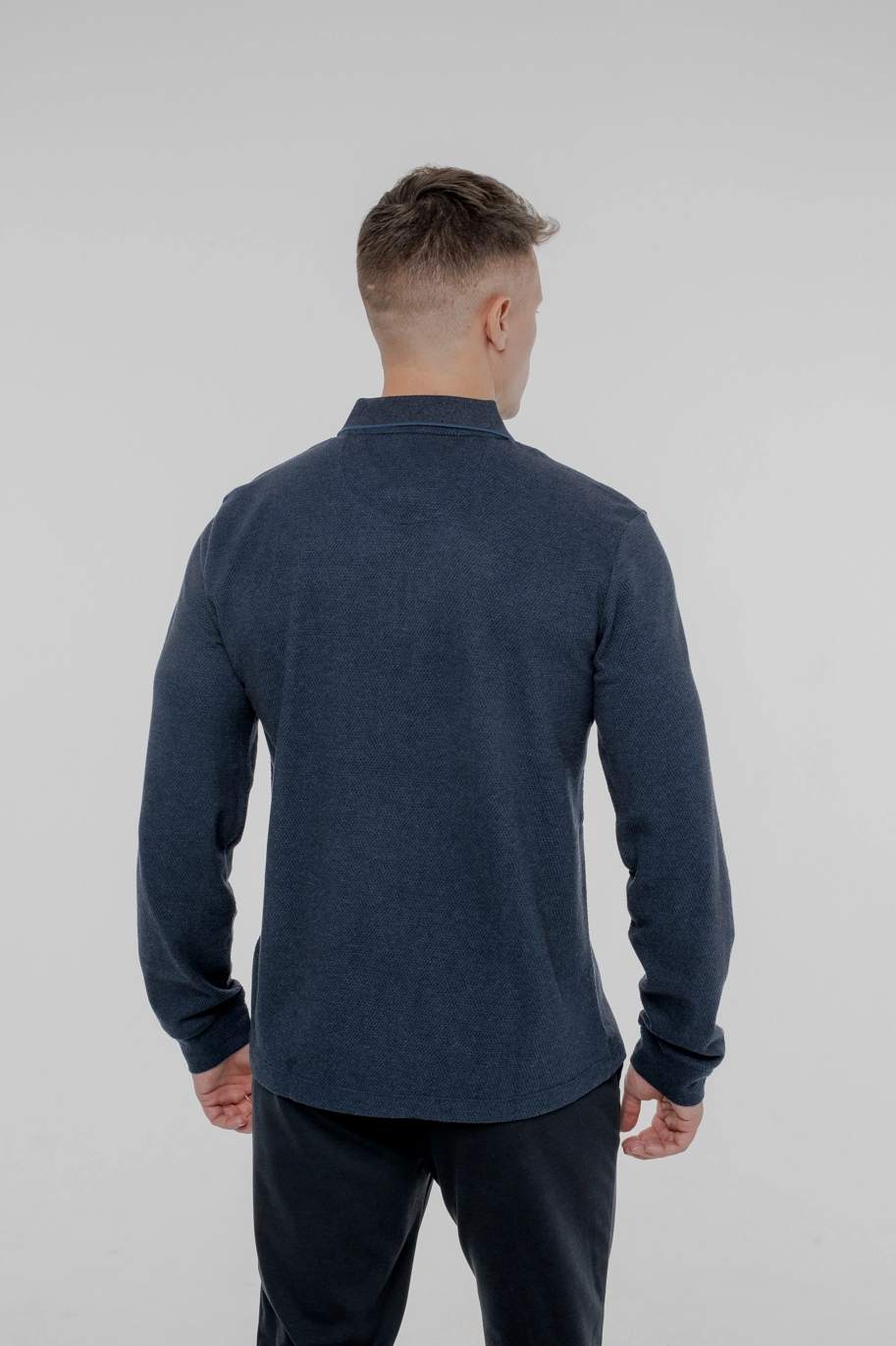 Pierre Cardin long sleeve polo shirt with a zipped collar 3029