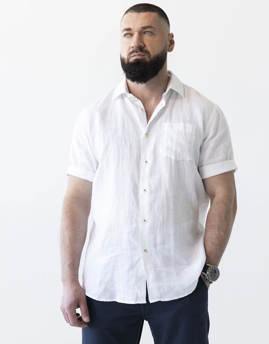 Pierre Cardin short sleeve linen shirt 0280 1019 45013 Price 3486 UAH Buy in the online store Pierre Cardin