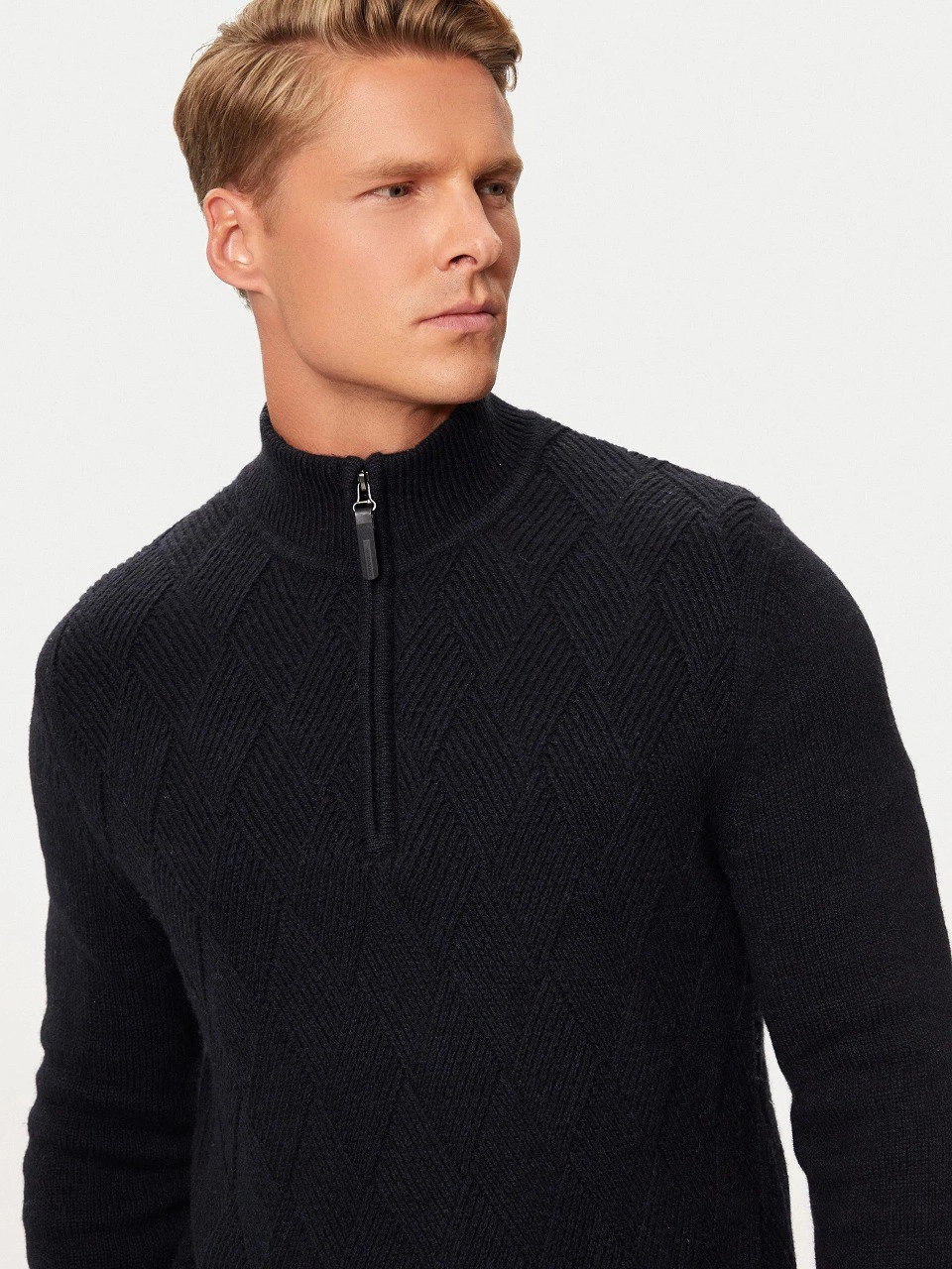 ⏩Pierre Cardin zip-up collar sweater 5076/6323/51122 ᐈ Price 4944 UAH ᐈ Buy  in the online store Pierre Cardin