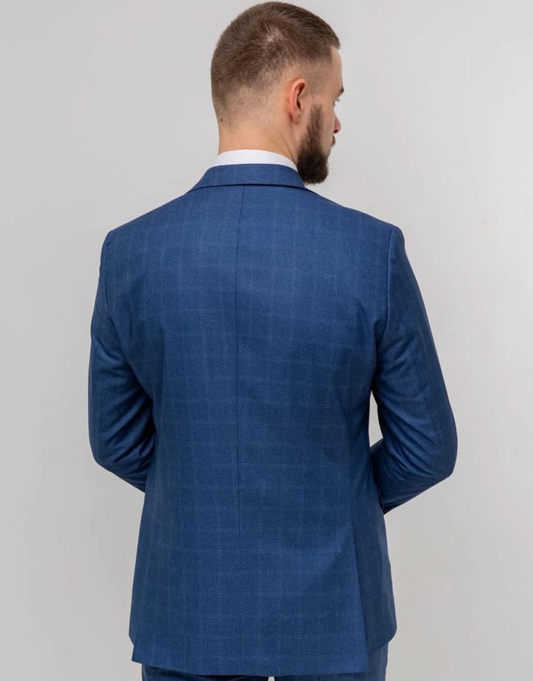 ⏩Pierre Cardin suit from the Future Flex collection light blue in a check  94499/3200 ᐈ Price UAH ᐈ Buy in the online store Pierre Cardin