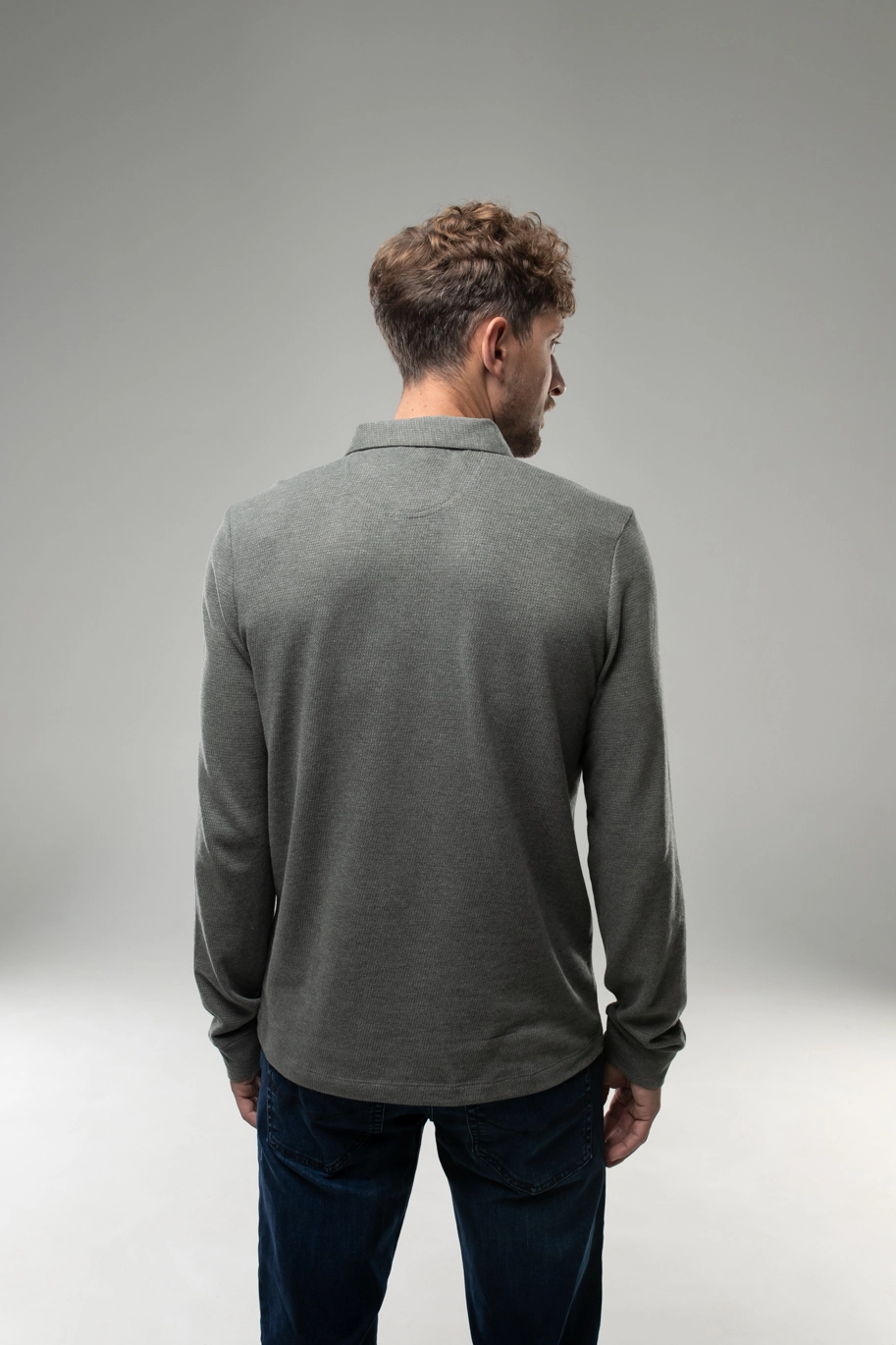Pierre cardin long outlet sleeve polo shirt mens