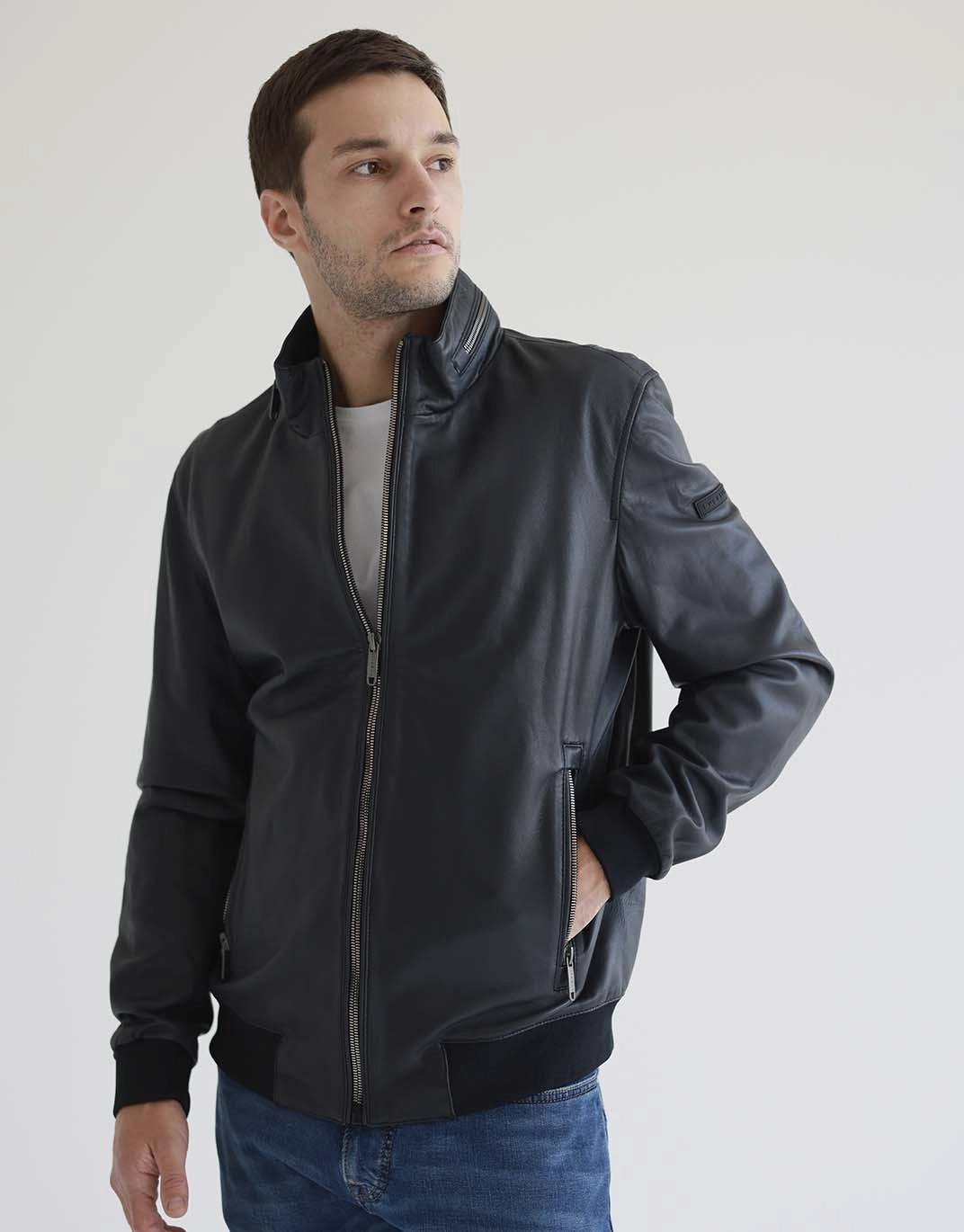 Pierre cardin leather jacket price top