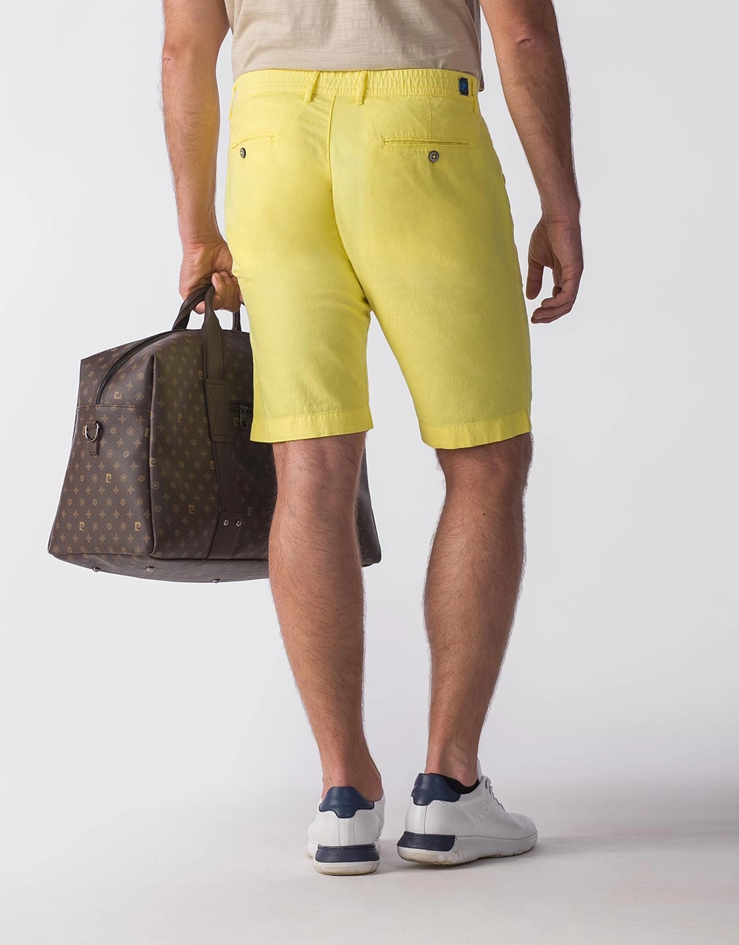 Yellow polo shorts hot sale