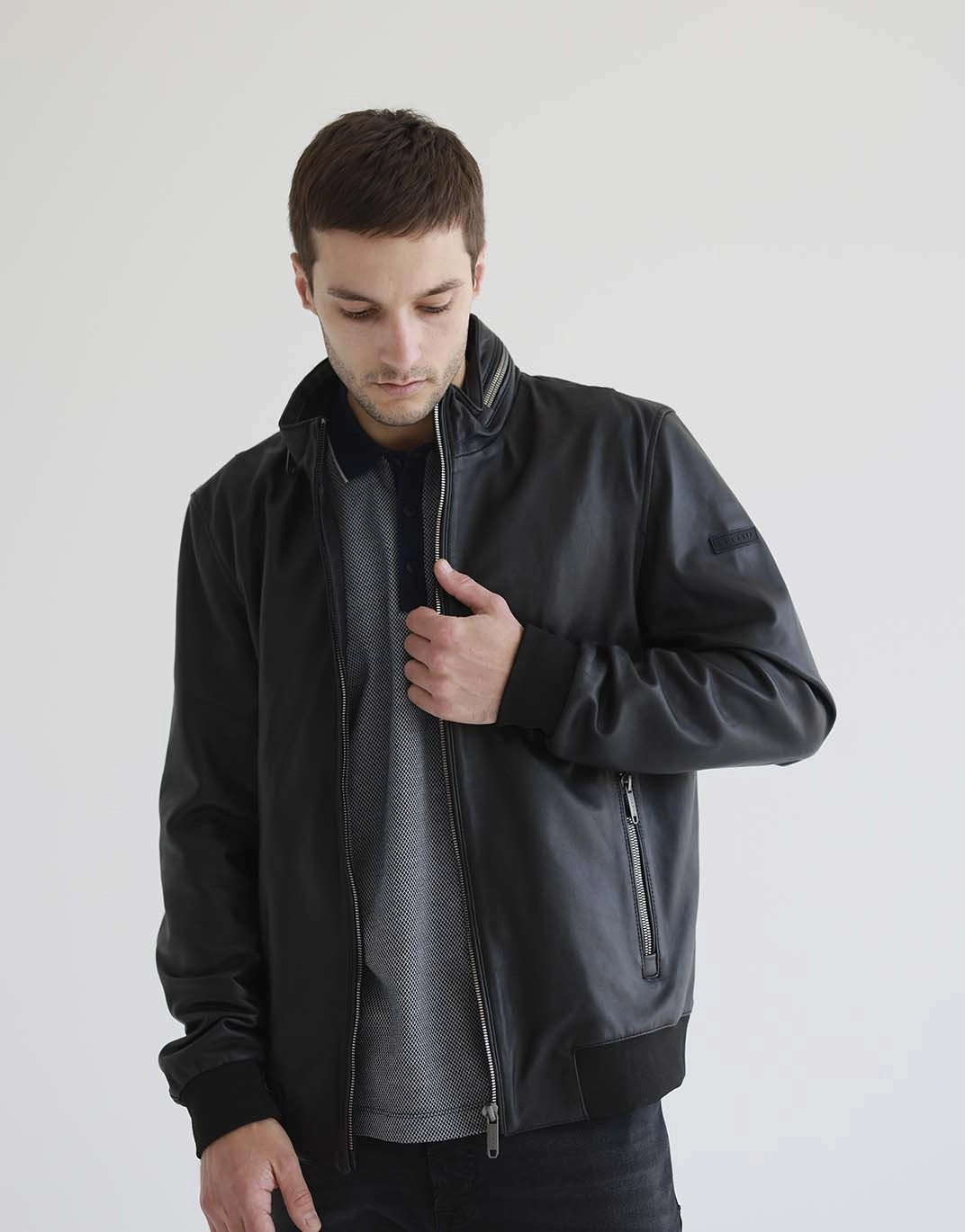 Pierre cardin leather jacket price top