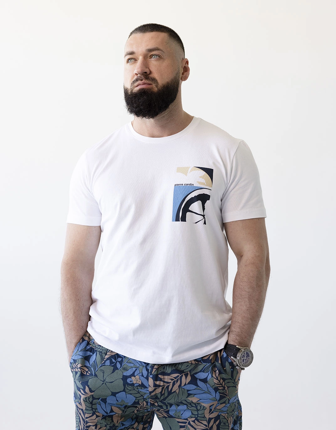Pierre Cardin t shirt with a print in white 2102 1019 21060 Price 1477 UAH Buy in the online store Pierre Cardin